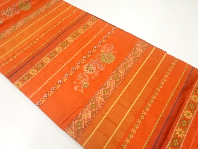 JAPANESE FUKURO OBI / WOVEN FLORAL PLANTS